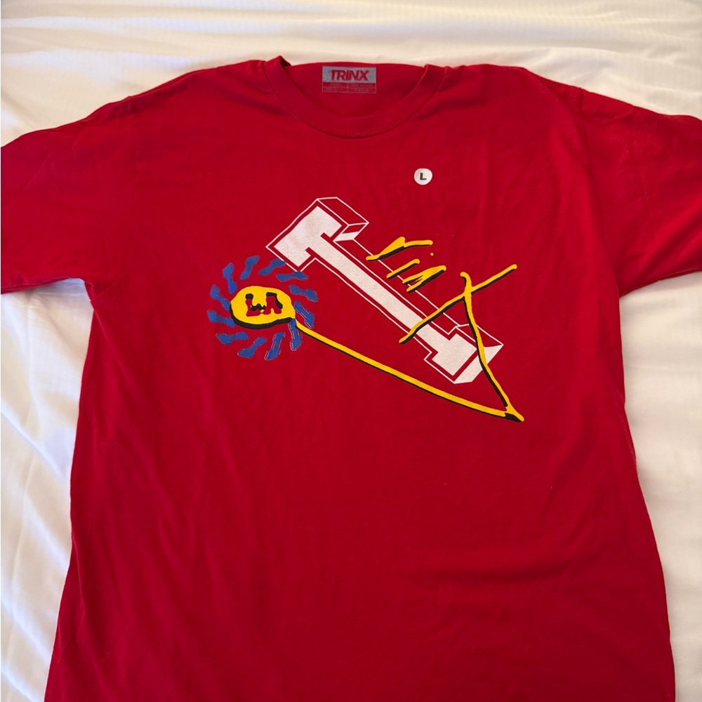Trinx Red  T Block tee shirt Design